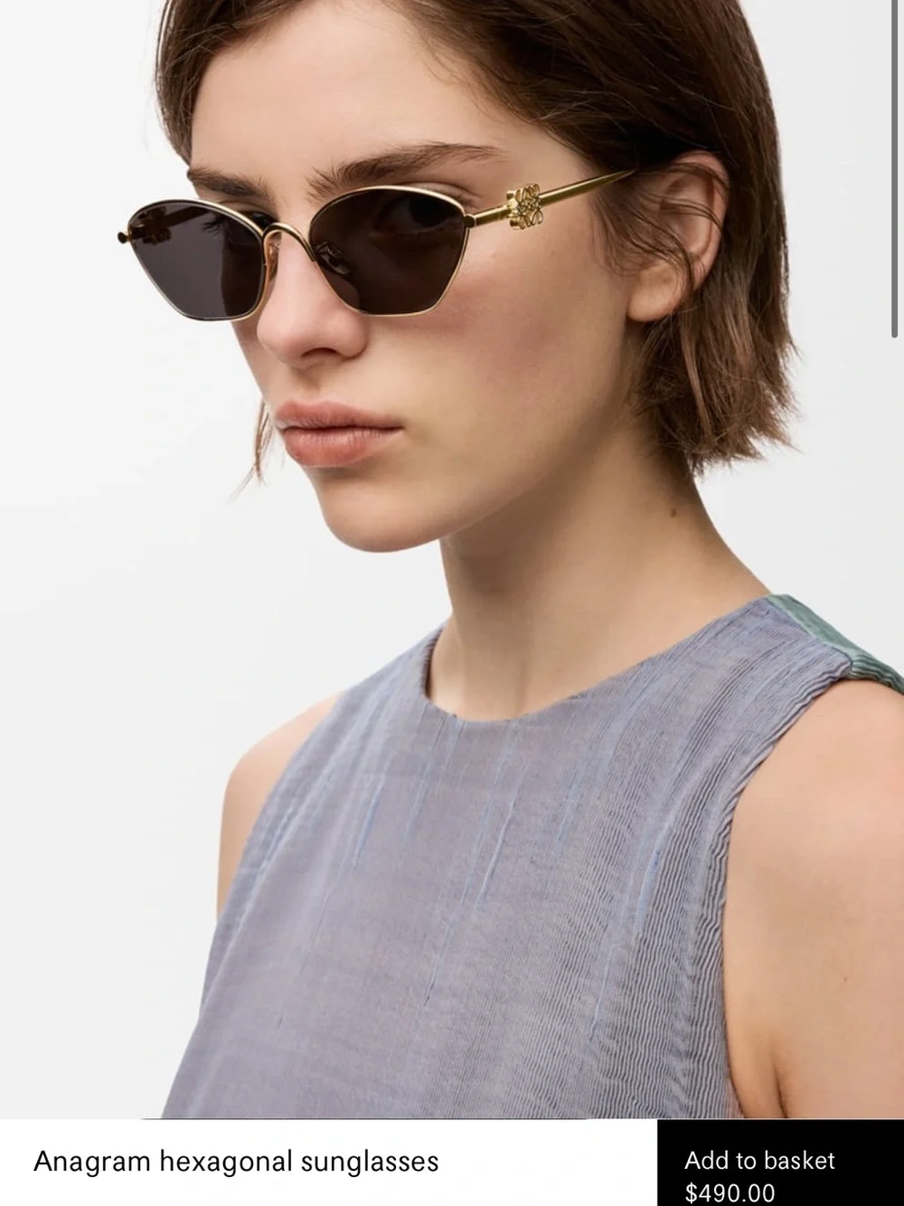 Loewe Anagram Hexagonal Sunglasses